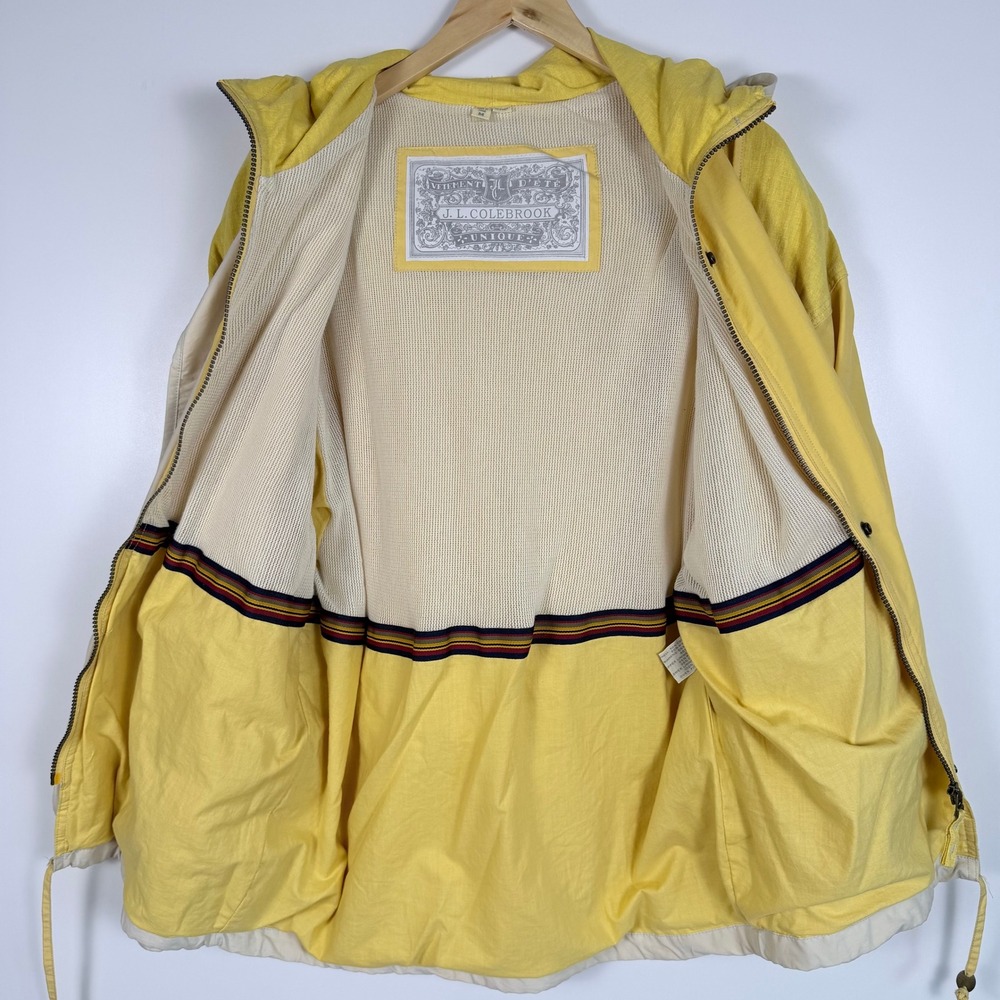 J.L. Colebrook Women's M Yellow Hooded Utility Jacket Mixed Media Gorpcore - Picture 11 of 13